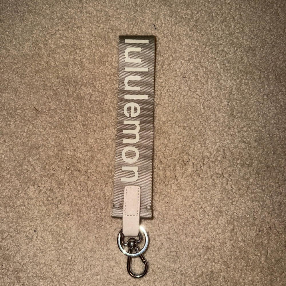 lululemon athletica Tan and White Key Fob Strap